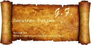 Gerstner Fatime névjegykártya